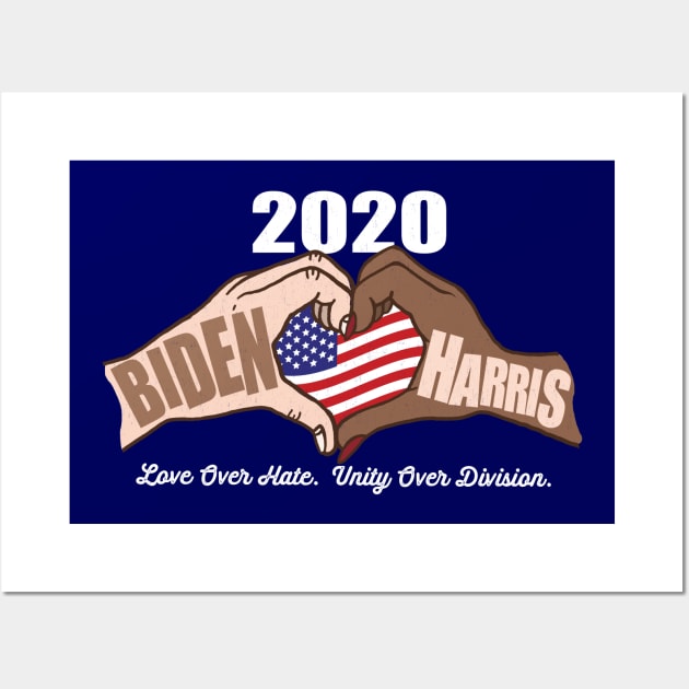 Biden Harris 2020 Hands In Heart Shape Wall Art by Jitterfly